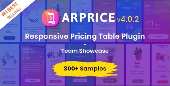 ARPrice (v4.2) WordPress定价表插件 - 专业价格表设计与展示工具