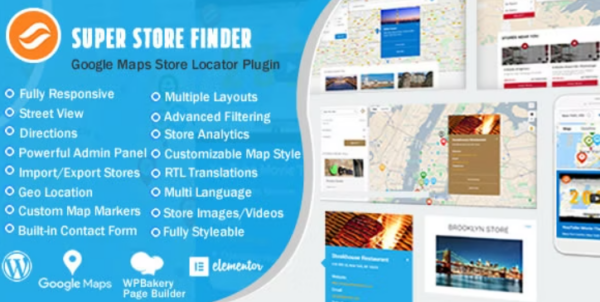 Super Store Finder for WordPress v7.5 - 强大的WordPress商店定位插件