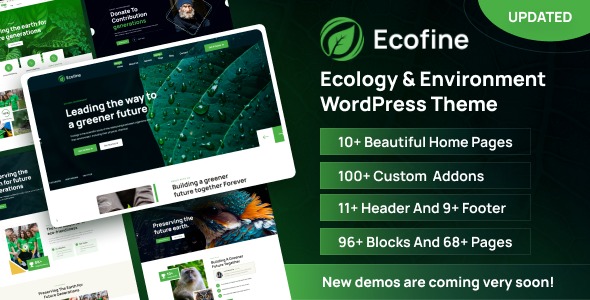 Ecofine v1.1.3 生态与环保WordPress主题 - 环保网站设计