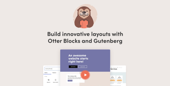 Otter Blocks Pro v3.0.10 - WordPress页面构建器插件，增强Gutenberg编辑器功能