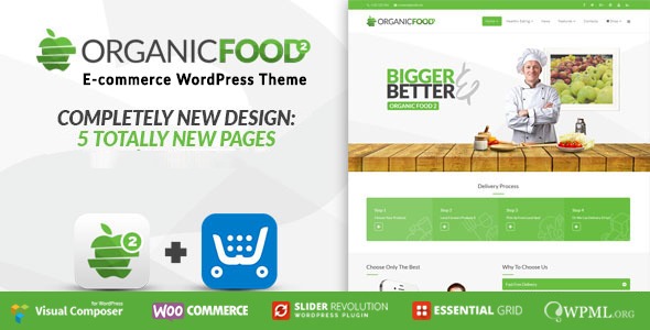 Organic Food v1.3.3 农场商业生态 WordPress主题 - 有机食品与农业企业网站设计