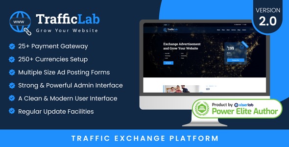 TrafficLab v2.0 Traffic Exchange Platform - 流量交换平台WordPress主题