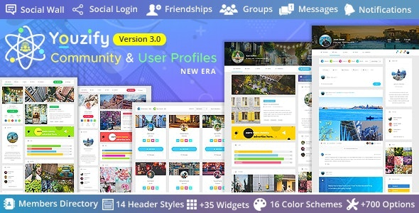 Youzer (Youzify) v3.5.8 Buddypress社区与用户个人档案插件
