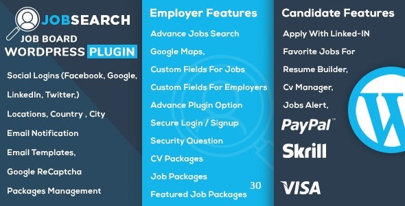 JobSearch (v2.8.8) WP Job Board WordPress插件 - 专业招聘网站解决方案