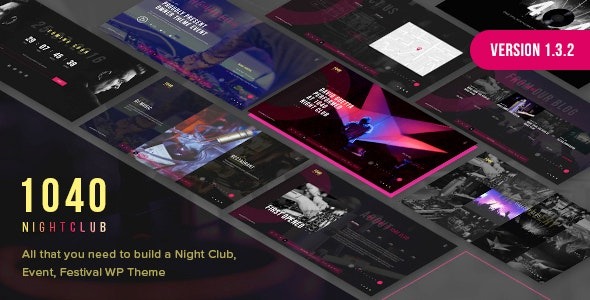 1040 Night Club (v1.3.3) DJ音乐节WordPress主题