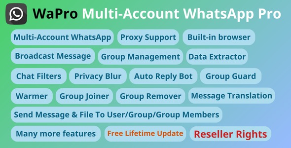 WaPro v1.8.0.0 - 多账户WhatsApp专业版 (WaCRM)