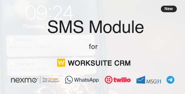 SMS Module For Worksuite CRM v2.1.3 - Worksuite CRM短信模块