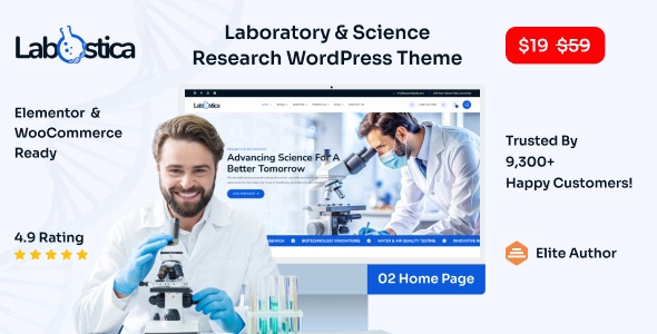 Labstica v1.0 实验室与科学研究WordPress主题