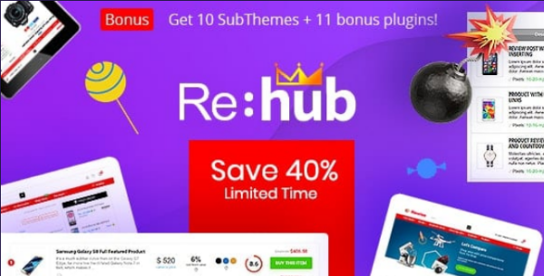 REHub (v19.9.3) 价格比较、联盟营销、多供应商商店、社区主题