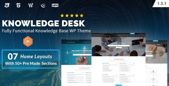 Knowledgedesk v1.3.8 知识库WordPress主题 - 专业文档与帮助中心解决方案