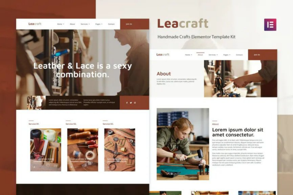 Leacraft – 手工工艺品Elementor模板套件