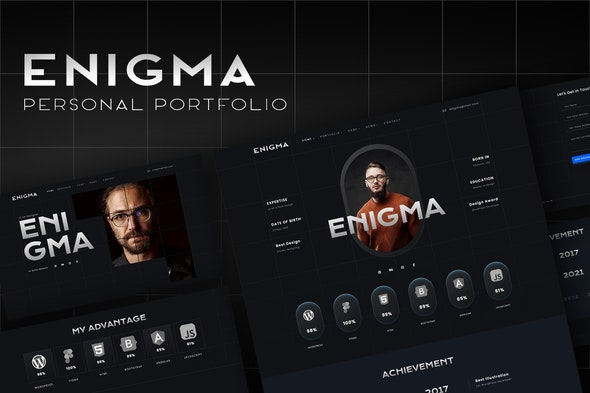 Enigma – 个人作品集Elementor模板套件