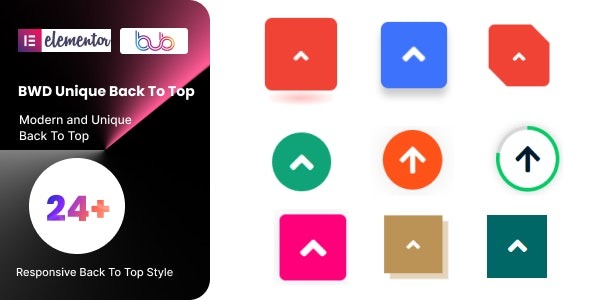 BWD Unique Back to Top addon for elementor v1.0 - Elementor返回顶部插件
