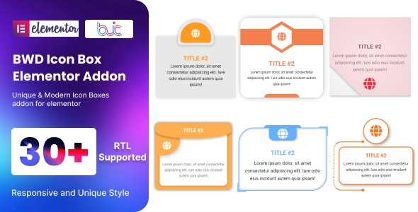 BWD Icon Box addon for elementor v1.0 - Elementor图标框扩展插件