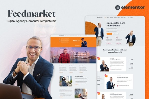 Feedmarket – 数字机构Elementor模板套件