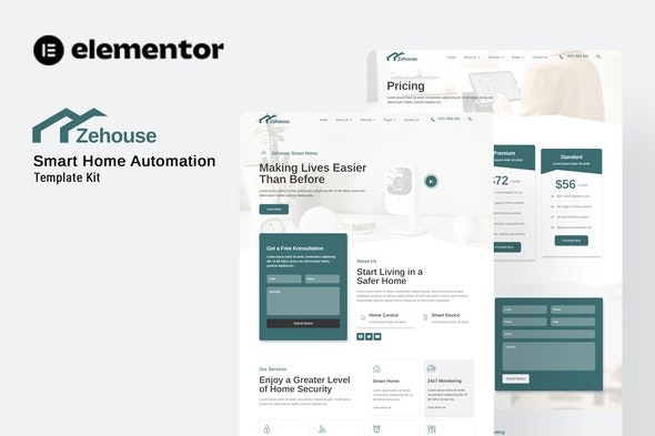 Zehouse – Smarthome Automation Elementor Template Kit智能家居自动化模板套件