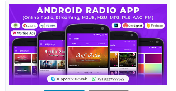 Android Radio App (在线电台, 流媒体, M3U8, M3U, MP3, PLS, AAC, FM) 2022年6月2日