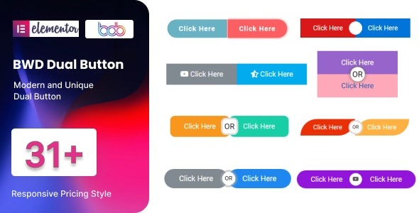 BWD Dual Button addon for elementor v1.0 - Elementor双按钮插件
