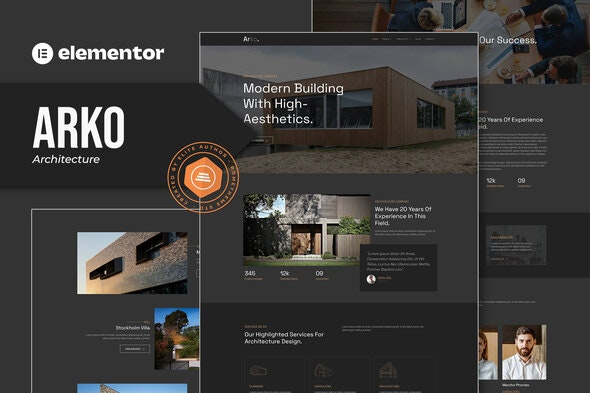 Arko – 建筑Elementor模板套件 | 现代建筑设计WordPress主题