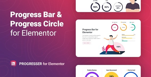 Progresser v1.0.4 Elementor进度条和进度圈插件