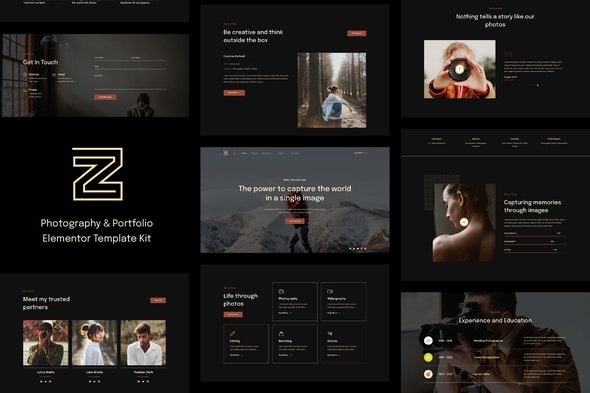 Zenin – 摄影与作品集Elementor模板套件