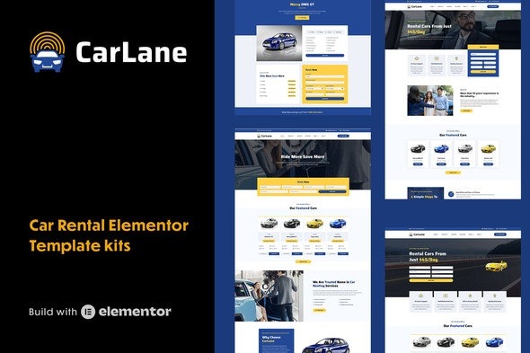 CarLane – 汽车租赁Elementor模板套件