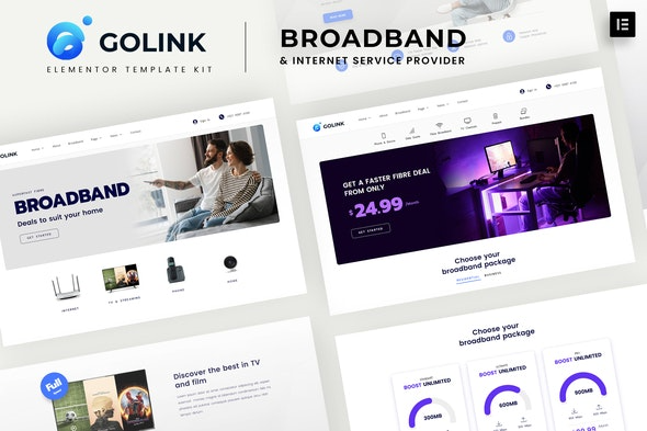 Golink – 宽带与互联网服务提供商模板套件