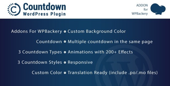 Countdown v1.0 Addons for WPBakery Page Builder WordPres Plugin - WPBakery页面构建器倒计时插件