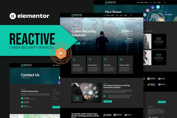 Reactive – 网络安全服务Elementor模板套件