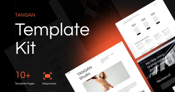 Tangan - 极简作品集Elementor Pro模板套件