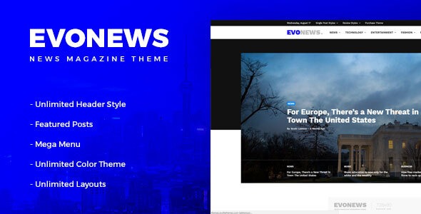 Evonews v2.0 NewsMagazine WordPress Theme - 新闻杂志WordPress主题