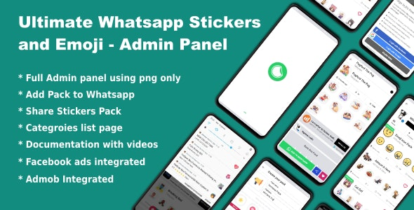 Whatsapp Telegram Signal Stickers and Animated Stickers v4.0 Admin Panel - 终极贴纸和动态贴纸管理面板