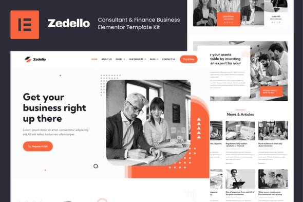 Zedello - 顾问与金融企业Elementor模板套件