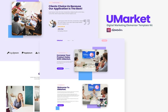UMarket – 数字营销Elementor模板套件
