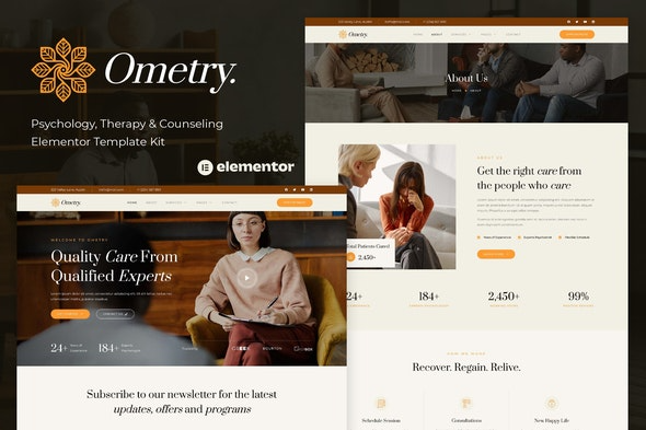 Ometry - 心理学治疗与咨询Elementor模板套件