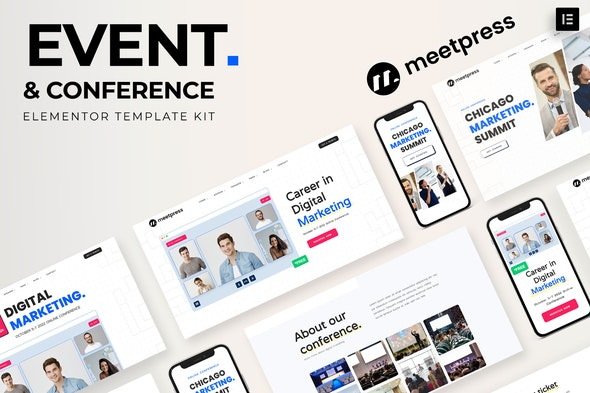 Meetpress – 活动与会议Elementor模板套件