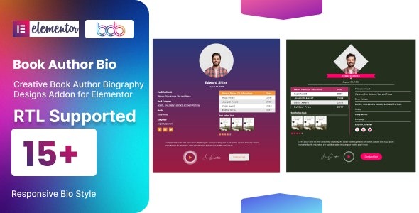Book Author Bio for elementor v1.0 - 为Elementor设计的书籍作者简介插件