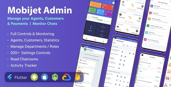 Mobijet ADMIN (v1.0.15) - 管理与监控代理商、客户及支付的安卓与iOS Flutter应用