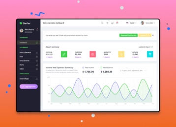 Stellar v2.0.0 – 管理仪表板主题