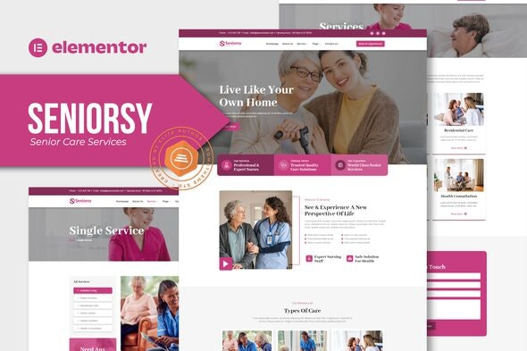 Seniorsy – 老年人护理服务Elementor模板套件