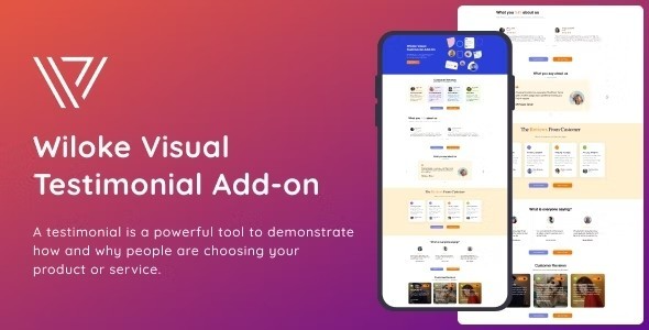 Wiloke Visual Testimonial v1.0.3 - WordPress客户评价展示插件