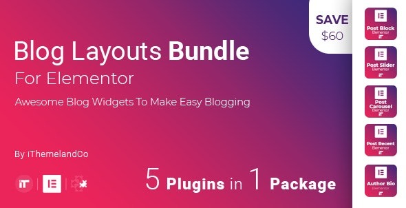 Blog Layouts Bundle For Elementor v1.7.0 - 专业博客布局模板合集