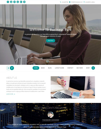 Business Park Pro v2.1.5 - 专业商业WordPress主题