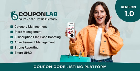 CouponLab v1.0 优惠券代码列表平台