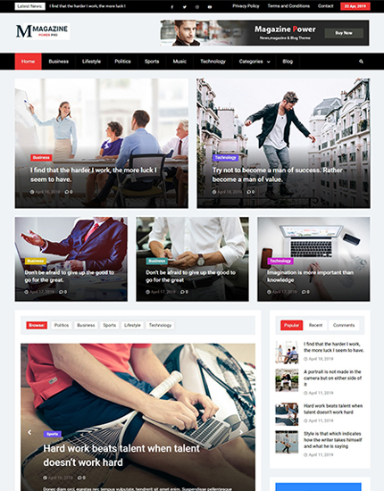 Magazine Power Pro v2.3.1 - 专业杂志风格WordPress主题