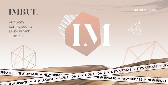 Imbue v1.0 Classy Coming Soon and Landing Page Template - 优雅即将到来和落地页模板
