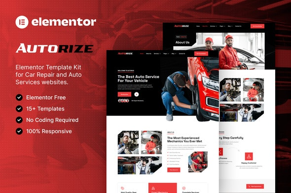 Autorize - 汽车维修与自动服务Elementor模板套件