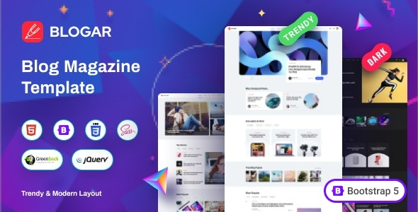 Blogar v1.2.7 博客杂志模板 - 专业WordPress主题