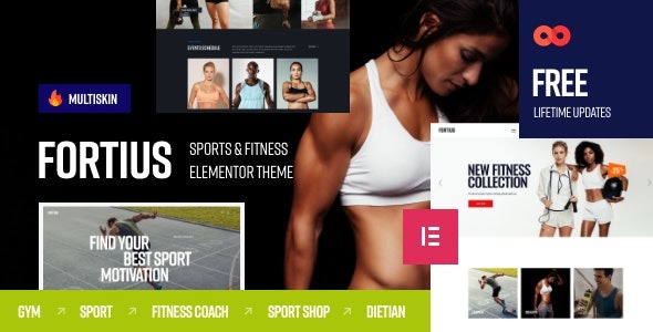 Fortius v2.3.0 Sports & Fitness Elementor WordPress主题 - 运动健身网站模板