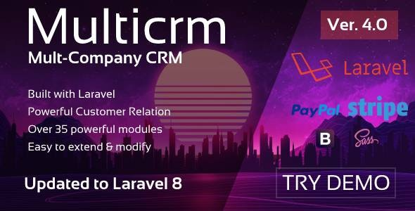 Multicrm v4.0 Multipurpose Laravel CRM - 多功能多公司Laravel客户关系管理系统
